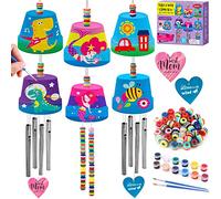 vamei Pintar Carillón de Viento Pintar Juegos para Niños Carillón de Viento para Pintar Creativo Kit Manualidades Niños Regalo Juguetes de Pintura Niños 3+