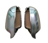 Vamhhx Tapas Cubierta Espejo para A4 para A5 S5 B8.5 RS5 RS4 para A3 8P RS3 2012-2016 Cepillado 2 Piezas Tapas Cubiertas Espejo Lateral Cromo Mate Plateado(with Blind Spot Hole)