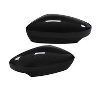 Vamhhx Tapas Cubierta Espejo para Skoda para Fabia III NJ 15-19 Tapas De Cubierta De Espejo De Puerta De ala Negra Brillante Carcasa L + R