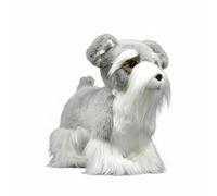 Vamior Peluche Realista de Schnauzer | Diseño Realista de Schnauzer, Tela Suave para Abrazos, Decoración y Regalo