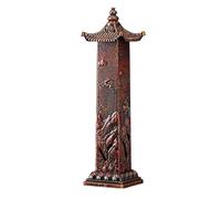 Vamior Soporte de Incienso Pagoda Vertical for Palos, Quemador aleación Zinc con recogedor Cenizas, Caja Torre, decoración for Exteriores(D)