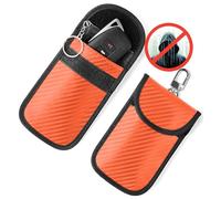Vammcht Bolsa Faraday mejorada para llavero (paquete de 2), protector de llavero Faraday de alta calidad, bloqueo de señal RFID para coche, protección de seguridad para coche, bolsa antirrobo,