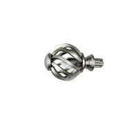 VAMOARPOL Remates de Barra de Cortina de Repuesto Cabezal de Ventana en Espiral Tipo Jaula de pájaros(Silver)