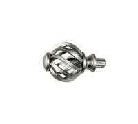 VAMOARPOL Remates de Barra de Cortina de Repuesto Cabezal de Ventana en Espiral Tipo Jaula de pájaros(Silver)