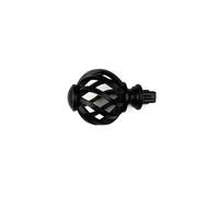 VAMOARPOL Remates de Barra de Cortina de Repuesto for Cabezal de Ventana de plástico Tipo Jaula de pájaros(Black)