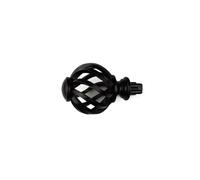 VAMOARPOL Remates de Barra de Cortina de Repuesto for Cabezal de Ventana de plástico Tipo Jaula de pájaros(Black)