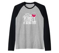 Vamos a cata de vinos en el sofá Camiseta Manga Raglan