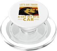 Vamos a Comer Basura ser golpeado por un Coche Divertido zarigüeya Vintage Retro PopSockets PopGrip para MagSafe