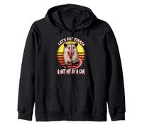 Vamos a comer basura y conseguir golpeado por un coche Retro Vintage Possum Sudadera con Capucha