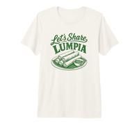 Vamos a Compartir Lumpia Filipino Food Lover Vintage Graphic Art Camiseta Premium