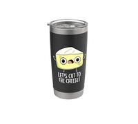 Vamos a cortar al queso divertido juego de palabras de comida Vaso térmico de acero inoxidable de doble pared
