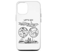 Vamos a Dar la Vuelta al Mundo Vintage Travel Art 2 Shapes Mania Carcasa para iPhone 12/12 Pro