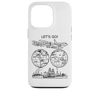 Vamos a Dar la Vuelta al Mundo Vintage Travel Art 2 Shapes Mania Carcasa para iPhone 13 Pro