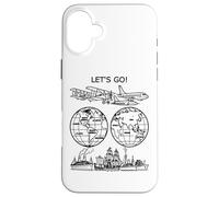 Vamos a Dar la Vuelta al Mundo Vintage Travel Art 2 Shapes Mania Carcasa para iPhone 16 Plus