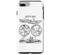 Vamos a Dar la Vuelta al Mundo Vintage Travel Art 2 Shapes Mania Carcasa para iPhone 7 Plus/8 Plus