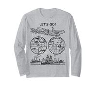 Vamos a Dar la Vuelta al Mundo Vintage Travel Art 2 Shapes Mania Manga Larga