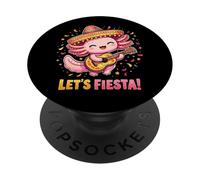 ¡Vamos a Fiesta! Adorable Mariachi Axolotl Cinco De Mayo PopSockets PopGrip Adhesivo