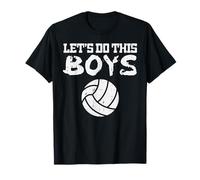 Vamos a hacer esto chicos Voleibol Cool jugador equipo entrenador hombres Camiseta