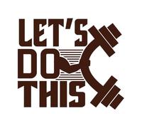 Vamos a hacer que este gimnasio se pueda utilizar. Calcomanías de vinilo para murales y paredes 67.2x78.4cm No se cae Café