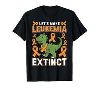 Vamos a Hacer Que la Leucemia extinta Cinta Naranja de concienciación sobre Dinosaurios Camiseta