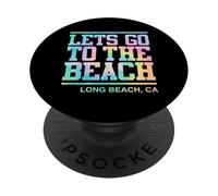 Vamos a la Playa Long Beach California PopSockets PopGrip Adhesivo