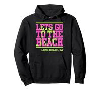 Vamos a la Playa Long Beach California Sudadera con Capucha