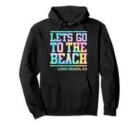 Vamos a la Playa Long Beach California Sudadera con Capucha