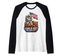 Vamos a Marte Misión de exploración de Marte a Marte Planeta Rojo Camiseta Manga Raglan