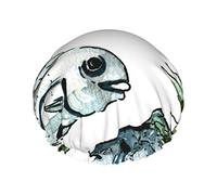 Vamos a pescar Reutilizable Impermeable Lavable Ajustable Adecuado para mujeres Todas las longitudes de cabello Gorro de ducha