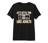 Vamos a Resolver Esto como Adultos Gamer Console Retro Games Camiseta Premium