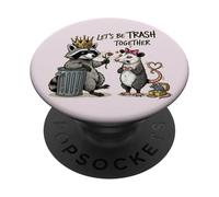 Vamos a ser Basura en la Basura de la zarigüeya Amor Animal PopSockets PopGrip Adhesivo