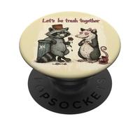 Vamos a ser Basura Junta Pareja Divertida de Raccoon PopSockets PopGrip Adhesivo