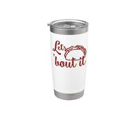 Vamos a Taco 'bout it - Juego de palabras de taco para entusiastas del taco punny Vaso térmico de acero inoxidable de doble pared