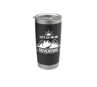 Vamos A Una Aventura Montaña Senderismo Camping Natur Vaso térmico de acero inoxidable de doble pared