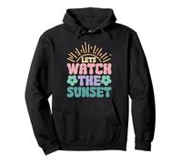 Vamos a Ver el Sunset Groovy Vintage Retro Sudadera con Capucha