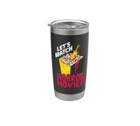 Vamos a ver películas de terror Funny Halloween Party Spooky Scary Vaso térmico de acero inoxidable de doble pared