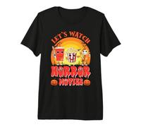 Vamos a Ver películas de Terror Halloween Funny Ghost Skeleton Camiseta Premium