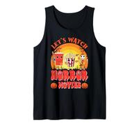 Vamos a Ver películas de Terror Halloween Funny Ghost Skeleton Camiseta sin Mangas