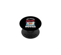 Vamos a Ver películas de Terror Halloween Funny Ghost Skeleton PopSockets PopGrip Adhesivo