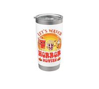 Vamos a ver películas de terror Halloween Funny Ghost Skeleton Vaso térmico de acero inoxidable de doble pared