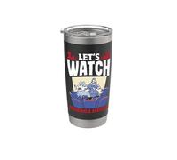 Vamos a ver películas de terror Halloween Funny Ghost Skeleton Vaso térmico de acero inoxidable de doble pared