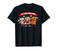 Vamos a Ver películas de Terror Lindo Espeluznante Halloween Snacks Película Camiseta