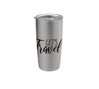 Vamos a viajar divertido dicho para cualquier persona que necesite escapar Vaso térmico de acero inoxidable de doble pared