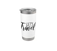 Vamos a viajar divertido dicho para cualquier persona que necesite escapar Vaso térmico de acero inoxidable de doble pared