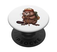 Vamos - Aventura de senderismo con castor PopSockets PopGrip Adhesivo