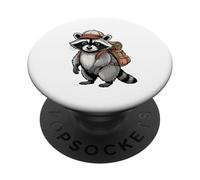 Vamos - aventura de senderismo con un mapache PopSockets PopGrip Adhesivo