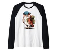 Vamos de excursión aventura con búho Camiseta Manga Raglan