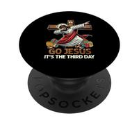 ¡Vamos, Jesús! Es el Tercer día, Divertido, golpeando a Jesús, el día de Pascua PopSockets PopGrip Adhesivo