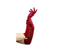 Vampira Halloween Guantes Disfraz Mujer Rojo Largo Codo Longitud