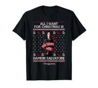 Vampire Diaries All I Want for Christmas is Damon Salvatore Camiseta